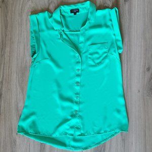 The Limited Ashton Mint short sleeved blouse